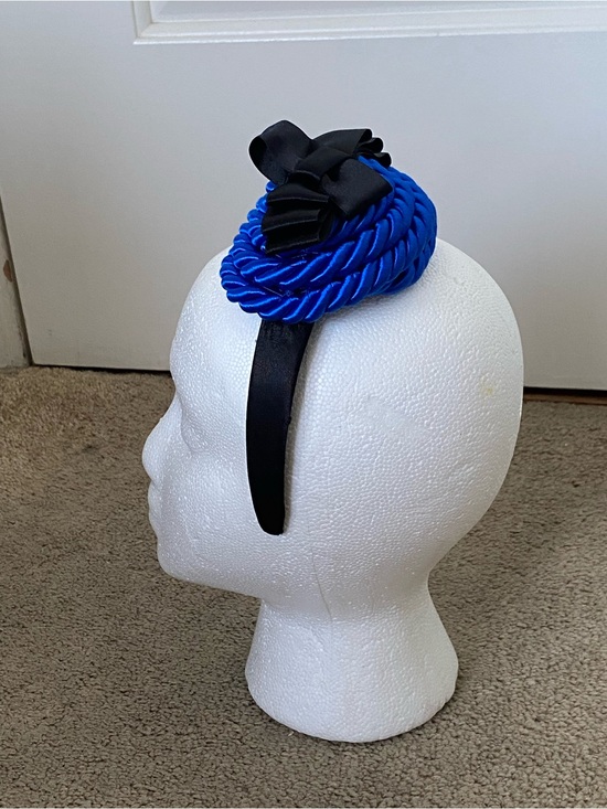 Royal Blue Twisted Rosette Headband main image 4
